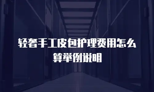 轻奢手工皮包护理费用怎么算举例说明