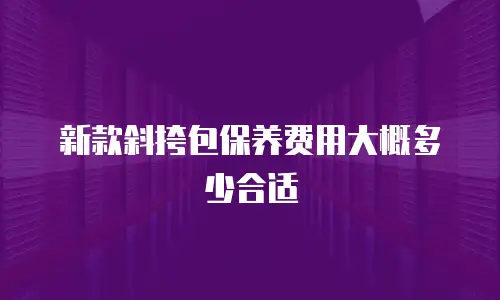 新款斜挎包保养费用大概多少合适
