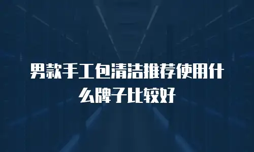 男款手工包清洁推荐使用什么牌子比较好