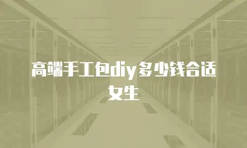 高端手工包diy多少钱合适女生