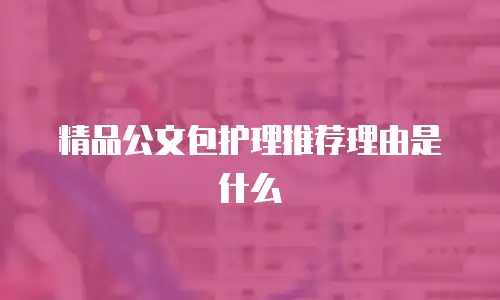 精品公文包护理推荐理由是什么