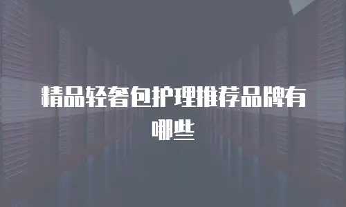 精品轻奢包护理推荐品牌有哪些