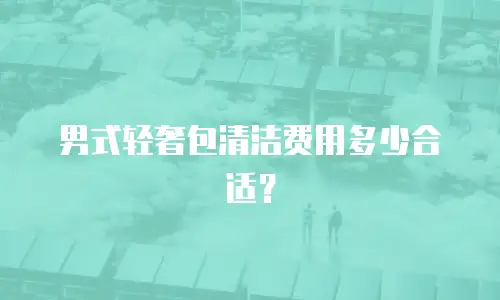 男式轻奢包清洁费用多少合适？