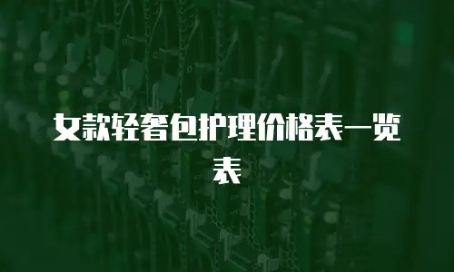 女款轻奢包护理价格表一览表