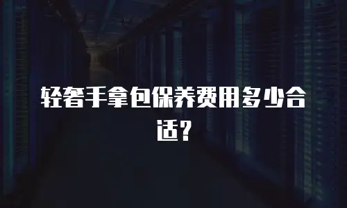 轻奢手拿包保养费用多少合适？