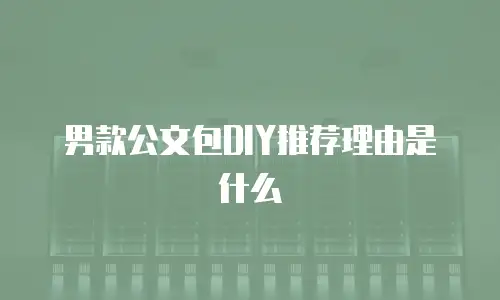 男款公文包DIY推荐理由是什么