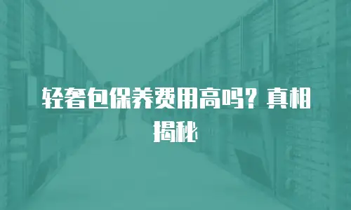轻奢包保养费用高吗？真相揭秘