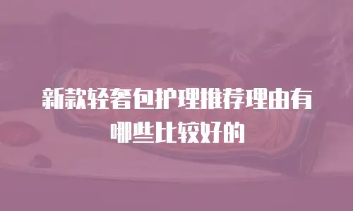 新款轻奢包护理推荐理由有哪些比较好的