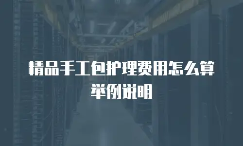 精品手工包护理费用怎么算举例说明