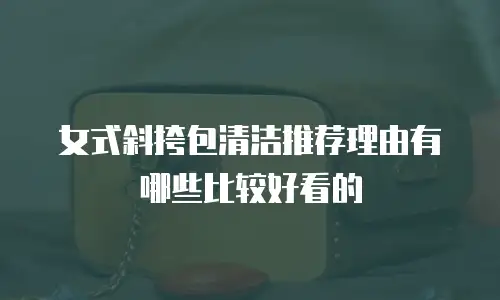 女式斜挎包清洁推荐理由有哪些比较好看的