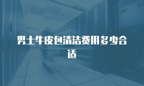 男士牛皮包清洁费用多少合适