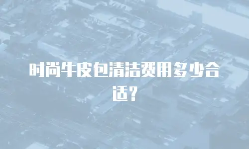时尚牛皮包清洁费用多少合适？
