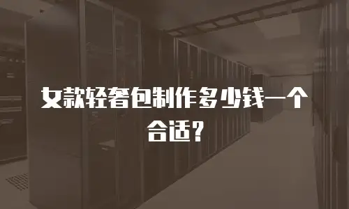 女款轻奢包制作多少钱一个合适？