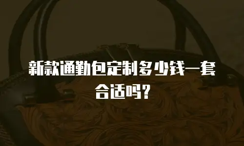 新款通勤包定制多少钱一套合适吗？
