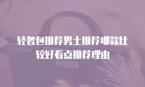 轻奢包推荐男士推荐哪款比较好看点推荐理由