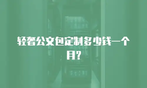 轻奢公文包定制多少钱一个月？