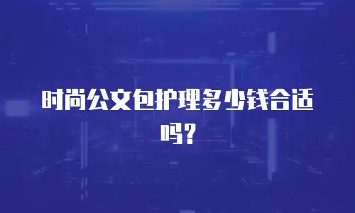 时尚公文包护理多少钱合适吗？