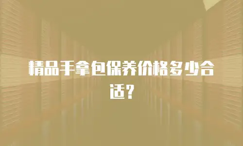 精品手拿包保养价格多少合适？