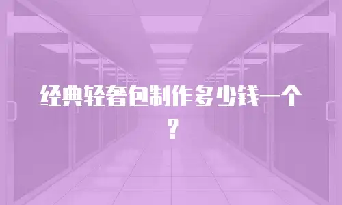 经典轻奢包制作多少钱一个？