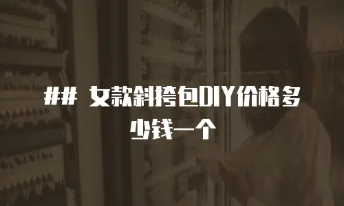## 女款斜挎包DIY价格多少钱一个