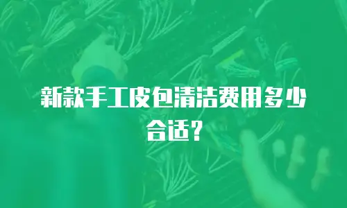新款手工皮包清洁费用多少合适？
