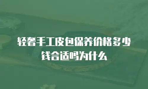 轻奢手工皮包保养价格多少钱合适吗为什么