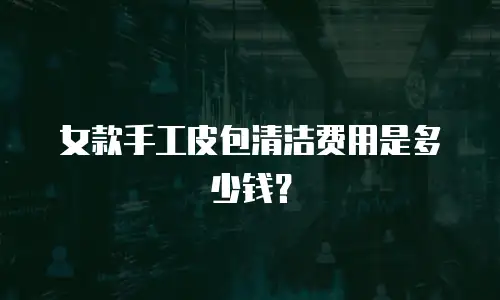女款手工皮包清洁费用是多少钱？