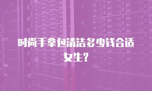 时尚手拿包清洁多少钱合适女生？