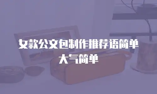女款公文包制作推荐语简单大气简单