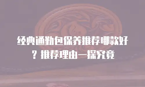 经典通勤包保养推荐哪款好？推荐理由一探究竟