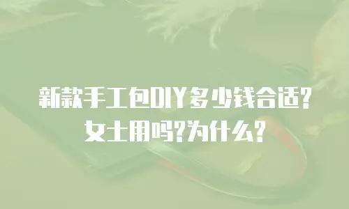 新款手工包DIY多少钱合适?女士用吗?为什么?