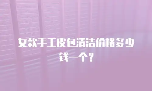 女款手工皮包清洁价格多少钱一个？
