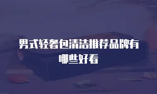 男式轻奢包清洁推荐品牌有哪些好看