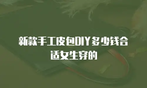 新款手工皮包DIY多少钱合适女生穿的
