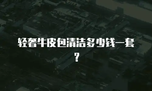 轻奢牛皮包清洁多少钱一套？