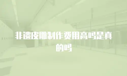 非遗皮雕制作费用高吗是真的吗