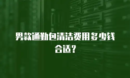 男款通勤包清洁费用多少钱合适？