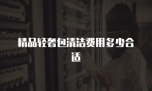 精品轻奢包清洁费用多少合适