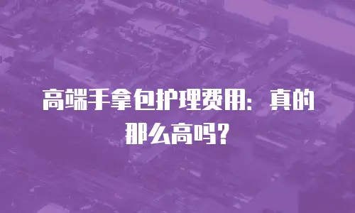 高端手拿包护理费用：真的那么高吗？