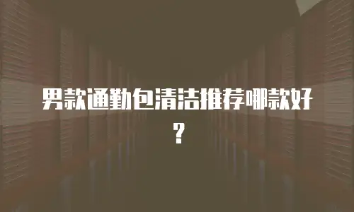男款通勤包清洁推荐哪款好？