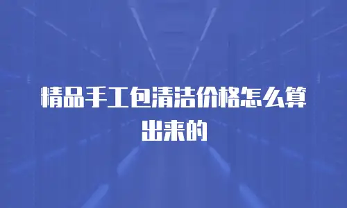 精品手工包清洁价格怎么算出来的
