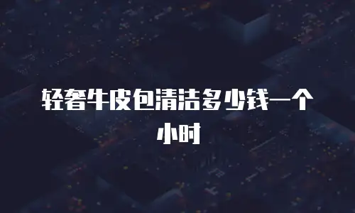 轻奢牛皮包清洁多少钱一个小时