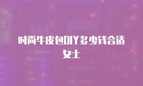 时尚牛皮包DIY多少钱合适女士