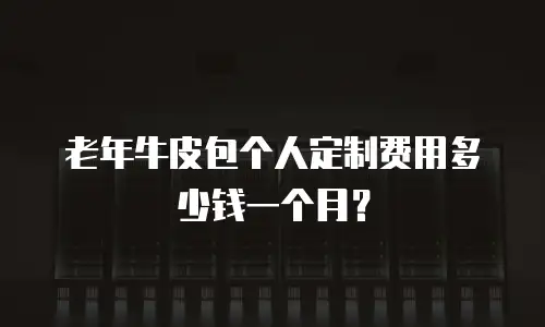 老年牛皮包个人定制费用多少钱一个月？