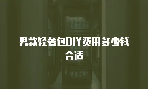 男款轻奢包DIY费用多少钱合适