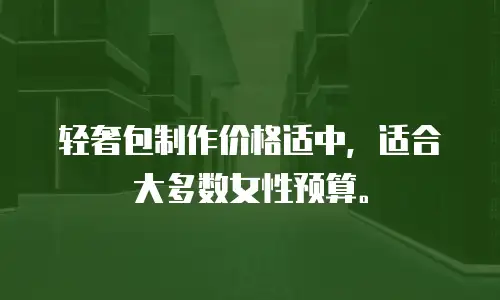 轻奢包制作价格适中，适合大多数女性预算。