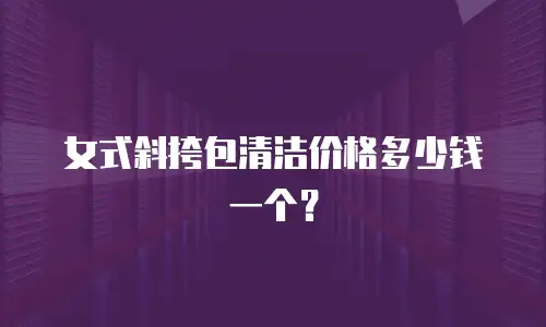 女式斜挎包清洁价格多少钱一个？