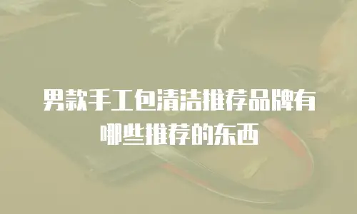 男款手工包清洁推荐品牌有哪些推荐的东西