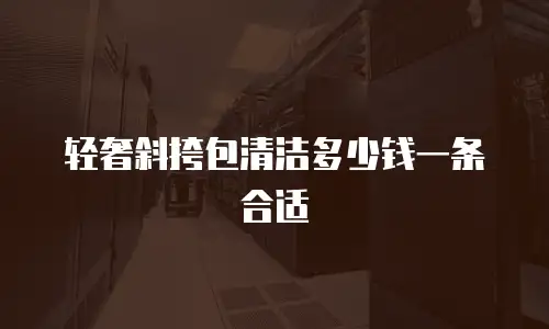 轻奢斜挎包清洁多少钱一条合适