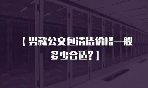 【男款公文包清洁价格一般多少合适?】